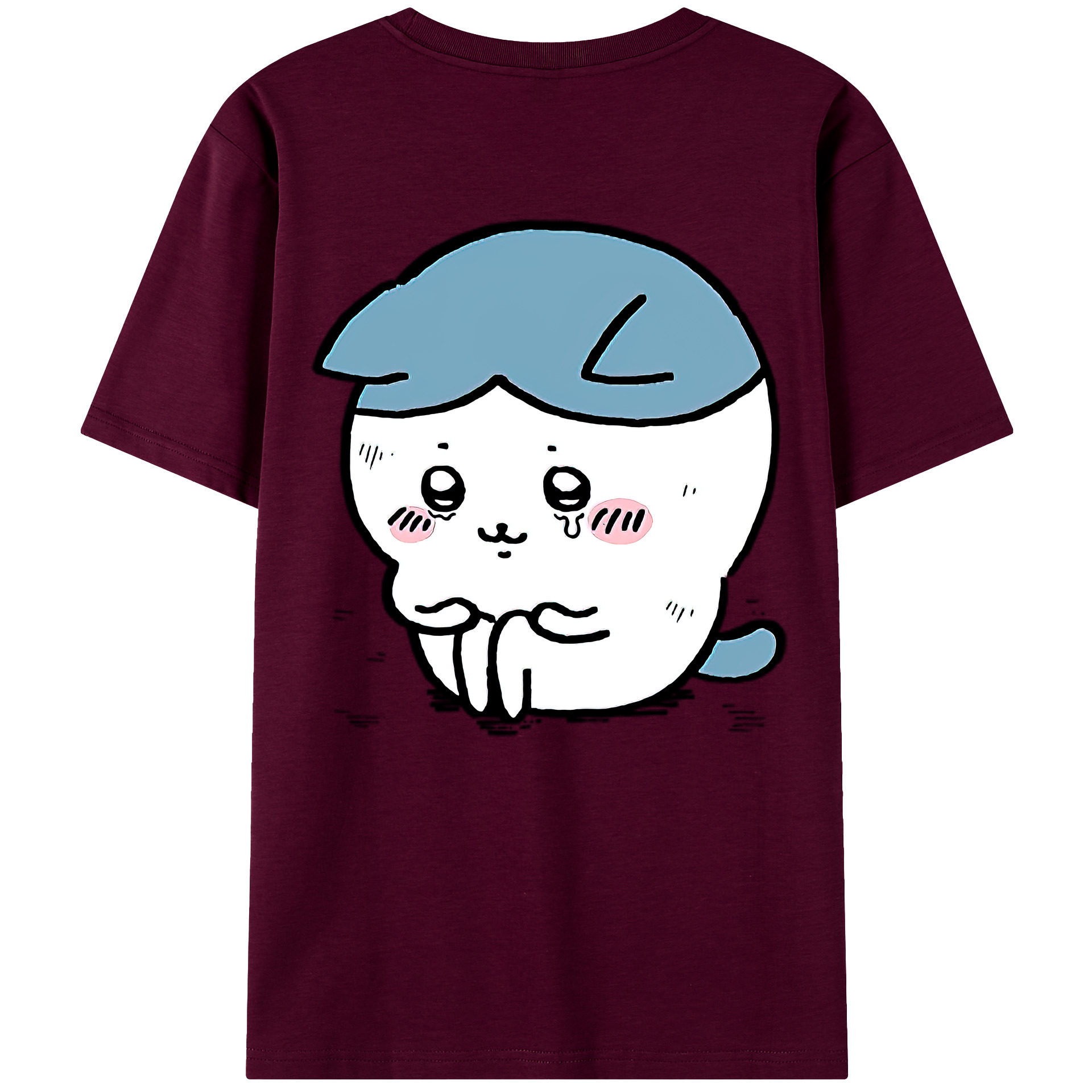 （画像用） ちいかわ ハチワレ Chii-kawa hachiware レディース半袖Tシャツ(バックプリント)